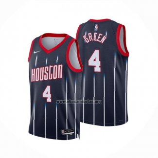 Camiseta Houston Rockets Jalen Green NO 4 Ciudad 2022-23 Negro