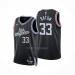 Camiseta Los Angeles Clippers Nicolas Batum NO 33 Ciudad 2022-23 Negro