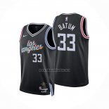 Camiseta Los Angeles Clippers Nicolas Batum NO 33 Ciudad 2022-23 Negro