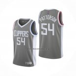 Camiseta Los Angeles Clippers Patrick Patterson NO 54 Earned 2020-21 Gris