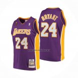 Camiseta Los Angeles Lakers Kobe Bryant NO 24 Mitchell & Ness 2008-09 Violeta