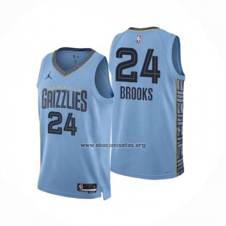 Camiseta Memphis Grizzlies Dillon Brooks NO 24 Statement 2022-23 Azul