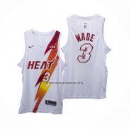 Camiseta Miami Heat Dwyane Wade NO 3 Fashion Royalty Blanco