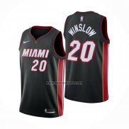 Camiseta Miami Heat Justise Winslow NO 20 Icon Negro