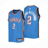 Camiseta Nino Oklahoma City Thunder Shai Gilgeous-Alexander NO 2 Icon 2021-22 Azul