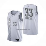 Camiseta Oklahoma City Thunder Mike Muscala NO 33 Ciudad 2021-22 Blanco