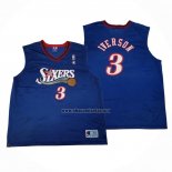 Camiseta Philadelphia 76ers Allen Iverson NO 3 Retro Azul2