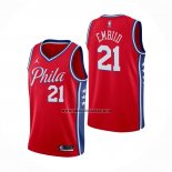 Camiseta Philadelphia 76ers Joel Embiid NO 21 Statement 2020-21 Rojo