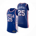 Camiseta Philadelphia 76ers Joel Embiid NO 25 Icon Autentico Azul