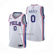 Camiseta Philadelphia 76ers Tyrese Maxey NO 0 Association 2020-21 Blanco