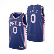 Camiseta Philadelphia 76ers Tyrese Maxey NO 0 Icon Azul