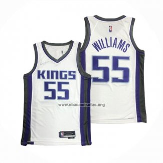 Camiseta Sacramento Kings Jason Williams NO 55 Association 2019-20 Blanco