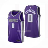 Camiseta Sacramento Kings Tyrese Haliburton NO 0 Icon 2020-21 Negro