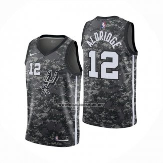 Camiseta San Antonio Spurs LaMarcus Aldridge NO 12 Ciudad Camuflaje