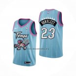 Camiseta Toronto Raptors Fred Vanvleet NO 23 Ciudad 2020-21 Rosa Azul