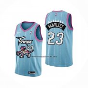 Camiseta Toronto Raptors Fred Vanvleet NO 23 Ciudad 2020-21 Rosa Azul