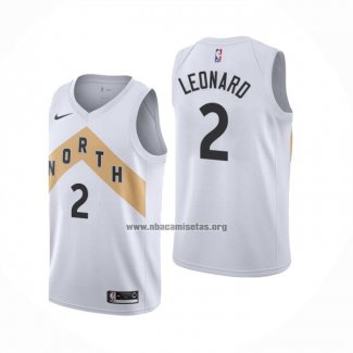 Camiseta Toronto Raptors Kawhi Leonard NO 2 Ciudad 2018 Blanco