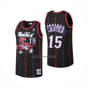 Camiseta Toronto Raptors Vince Carter NO 15 Mitchell & Ness 1998-99 Negro2