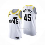 Camiseta Utah Jazz Donovan Mitchell NO 45 Association Autentico 2022-23 Blanco