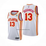 Camiseta Atlanta Hawks Bogdan Bogdanovic NO 13 Association 2020-21 Blanco