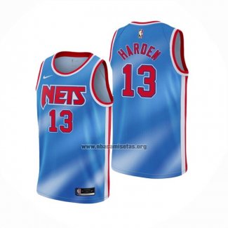 Camiseta Brooklyn Nets James Hardenl NO 13 Classic 2020-21 Azul