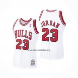 Camiseta Chicago Bulls Michael Jordan NO 23 Mitchell & Ness 1997-98 Blanco