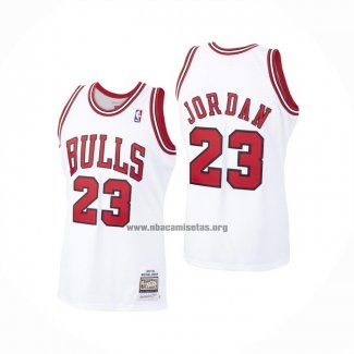 Camiseta Chicago Bulls Michael Jordan NO 23 Mitchell & Ness 1997-98 Blanco