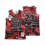 Camiseta Chicago Bulls Michael Jordan NO 23 Mitchell & Ness Lunar New Year Rojo