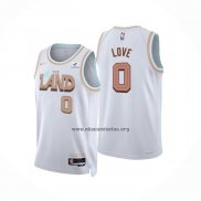 Camiseta Cleveland Cavaliers Kevin Love NO 0 Ciudad 2022-23 Blanco