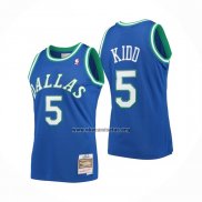 Camiseta Dallas Mavericks Jason Kidd NO 5 Mitchell & Ness 1994-95 Azul