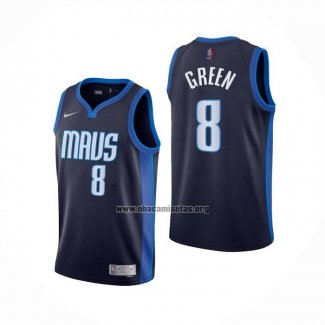 Camiseta Dallas Mavericks Josh Green NO 8 Earned 2020-21 Azul