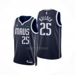 Camiseta Dallas Mavericks Reggie Bullock NO 25 Statement 2022-23 Azul