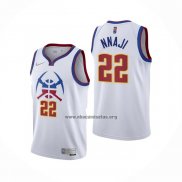 Camiseta Denver Nuggets Zeke Nnaji NO 22 Earned 2020-21 Blanco