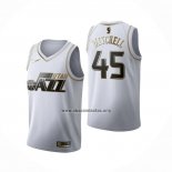 Camiseta Golden Edition Utah Jazz Donovan Mitchell NO 45 2019-20 Blanco