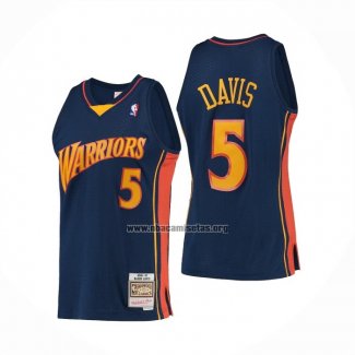 Camiseta Golden State Warriors Baron Davis NO 5 Mitchell & Ness 2006-07 Azul