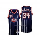 Camiseta Houston Rockets Hakeem Olajuwon NO 34 Retro Azul