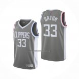 Camiseta Los Angeles Clippers Nicolas Batum NO 33 Earned 2020-21 Gris