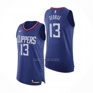 Camiseta Los Angeles Clippers Paul George NO 13 Icon 2020-21 Autentico Azul