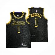 Camiseta Los Angeles Lakers D'Angelo Russell NO 1 Mamba 2021-22 Negro