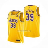 Camiseta Los Angeles Lakers Dwight Howard NO 39 75th Anniversary 2021-22 Amarillo