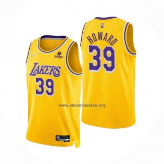 Camiseta Los Angeles Lakers Dwight Howard NO 39 75th Anniversary 2021-22 Amarillo