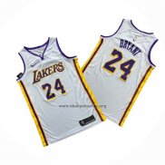 Camiseta Los Angeles Lakers Kobe Bryant NO 24 Association 2018 Blanco