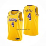 Camiseta Los Angeles Lakers Rajon Rondo NO 4 Icon Amarillo