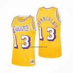 Camiseta Los Angeles Lakers Wilt Chamberlain NO 13 Mitchell & Ness 1971-72 Amarillo