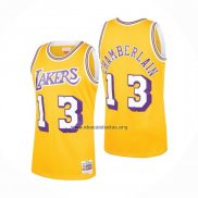 Camiseta Los Angeles Lakers Wilt Chamberlain NO 13 Mitchell & Ness 1971-72 Amarillo