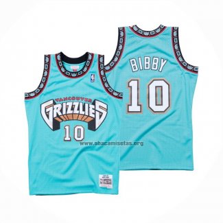 Camiseta Memphis Grizzlies Mike Bibby NO 10 Hardwood Classics Throwback Verde