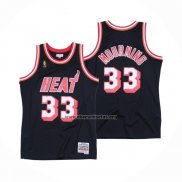 Camiseta Miami Heat Alonzo Mourning NO 33 Hardwood Classics Throwback Negro