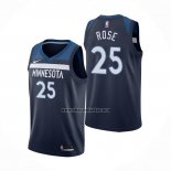 Camiseta Minnesota Timberwolves Derrick Rose NO 25 Icon Azul