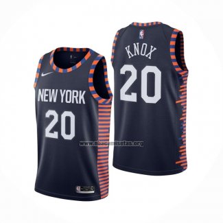 Camiseta New York Knicks Kevin Knox NO 20 Ciudad Edition 2019-20 Azul