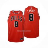Camiseta Nino Chicago Bulls Zach Lavine NO 8 Icon Rojo